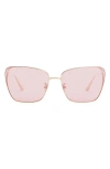 Dior Miss B2u 63mm Butterfly Sunglasses In Shiny Gold Dh/violet