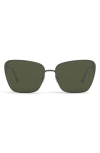Dior Miss B2u 63mm Butterfly Sunglasses In Shiny Gumetal/green