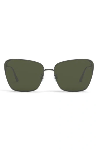 Dior Miss B2u 63mm Butterfly Sunglasses In Green
