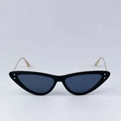 Pre-owned Dior Miss B4u Cd40105u 01v 12b0 Black Blue Unisex Cat Eye Sunglasses