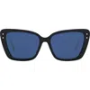 Dior Miss B5i 54mm Butterfly Sunglasses In Shiny Black/blue