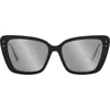 Dior Miss B5i 54mm Butterfly Sunglasses In Shiny Black/smoke Mirror