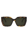 Dior Miss S21 55mm Square Sunglasses In Brown