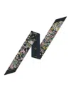 Dior Mitzah Astral Flowers In Silk Twill In Black