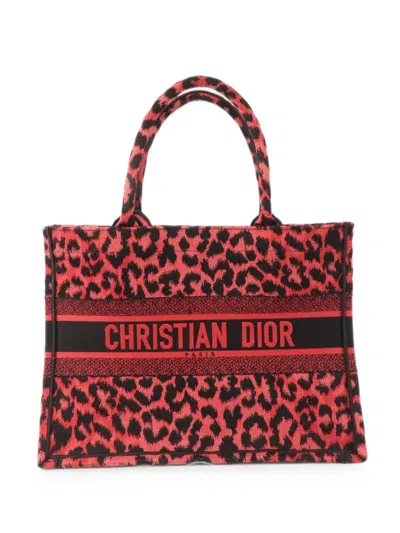 Pre-owned Dior Mizza Book Tote Tote Bag In Red