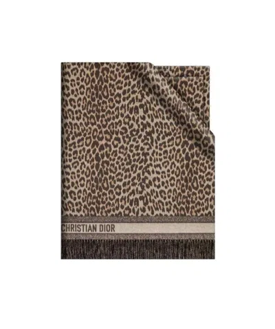 Dior Mizza Reversible Blanket In Multicolor