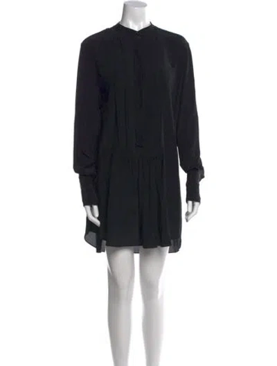 Pre-owned Dior Mock Neck Mini Dress In Black