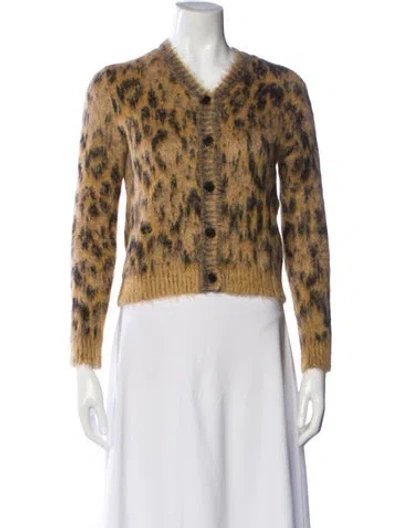 Pre-owned Dior Mohair Animal Print Sweater In Neutral