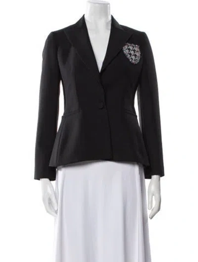 Pre-owned Dior Mohair Blazer In Black