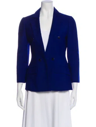 Pre-owned Dior Mohair Coat In Blue