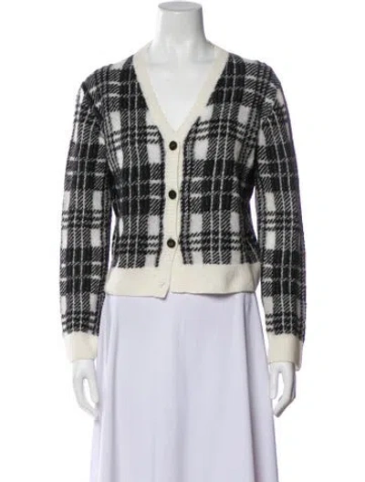 Pre-owned Dior Mohair Plaid Print Sweater In Black