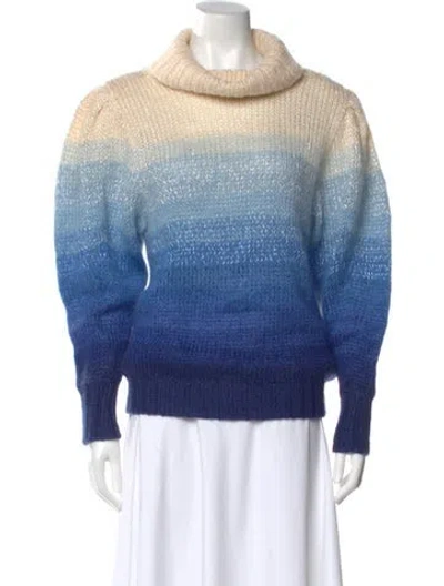 Pre-owned Dior Mohair Striped Sweater In Blue