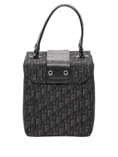 Pre-owned Dior Monogram Box Bag In Black