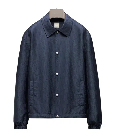 Dior Monogram Button-up Jacket In Blue