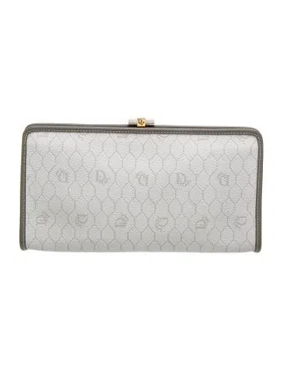 Pre-owned Dior Monogram Honeycomb Clutch Vintage In Multi