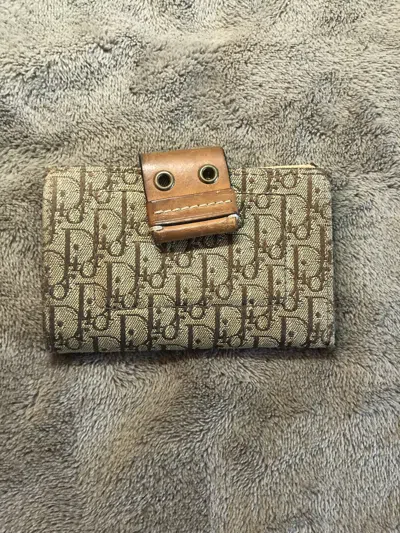 Pre-owned Dior Monogram Key Holder Vintage Wallet In Brown