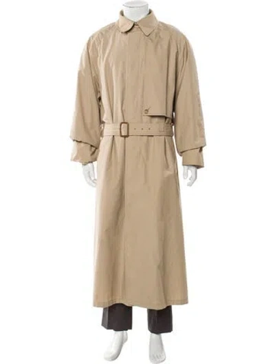 Pre-owned Dior Monsieur Wool Trench Coat In Neutral