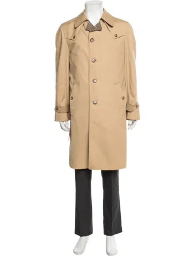 Pre-owned Dior Monsiuer Tweed Pattern Trench Coat In Neutrals