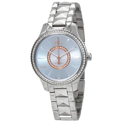 Dior Montaigne Automatic Diamond Ladies Watch Cd152510m001 In Blue