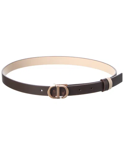 Dior Montaigne Reversible Leather Belt In Brown