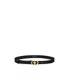 Dior Luxurious Black Calfskin Belt For Women In Black