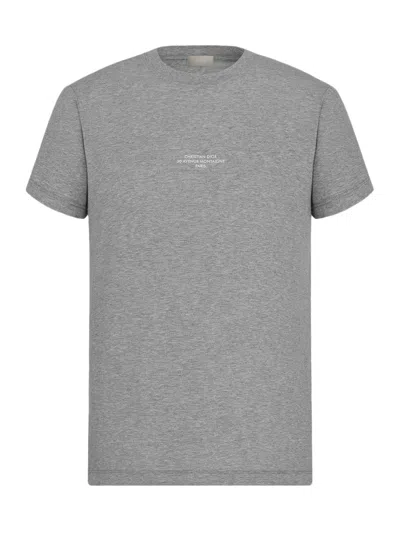 Dior Montaigne T-shirt In Cotton Jersey In Gray