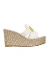 Dior 30 Montaigne Leather Wedge Sandal In Nude