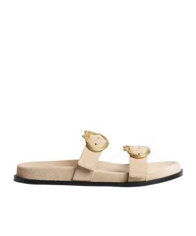 Dior Mule  Medaillon Buckle In Brown