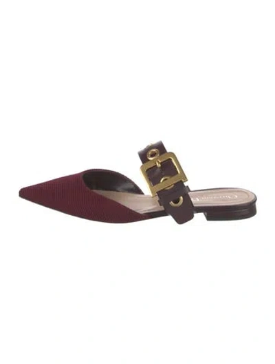 Pre-owned Dior Mules In Burgundy