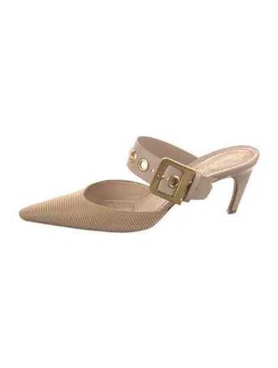 Pre-owned Dior Mules In Neutrals