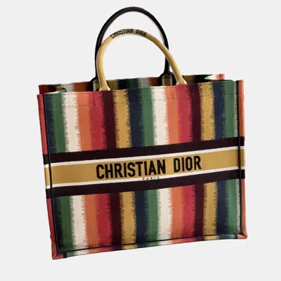 Pre-owned Dior Multicolor Canvas Large Book Tote Bag