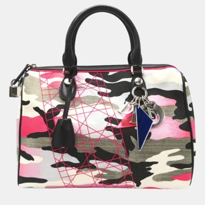 Pre-owned Dior Multicolor Canvas X Anselm Reyle Boston Bag