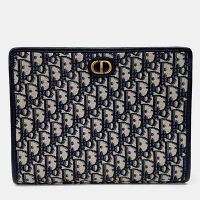 Pre-owned Dior Multicolor Fabric Oblique 30 Montaigne Pouch