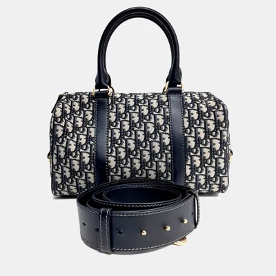 Pre-owned Dior Multicolor Fabric Oblique Boston Bag
