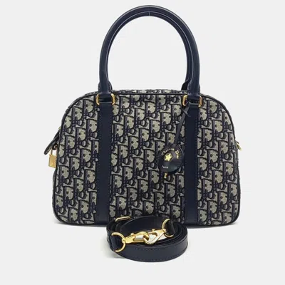 Pre-owned Dior Multicolor Fabric Oblique Tote And Shoulder Bag