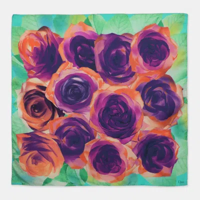Pre-owned Dior Multicolor Floral Print Silk Scarf