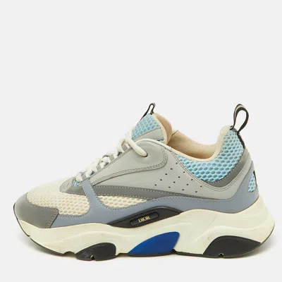 Pre-owned Dior Multicolor Leather And Mesh B22 Sneakers Size 39