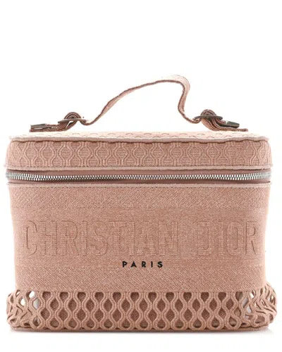 Dior Multicolor Mesh Embroide Travel Vanity Case (authentic Pre-loved)