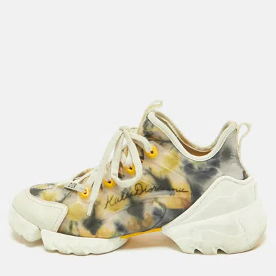 Pre-owned Dior Multicolor Neoprene And Pvc D-connect Sneakers Size 36