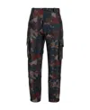 Dior Multicolor Printed Overalls Casual Trousers In Black