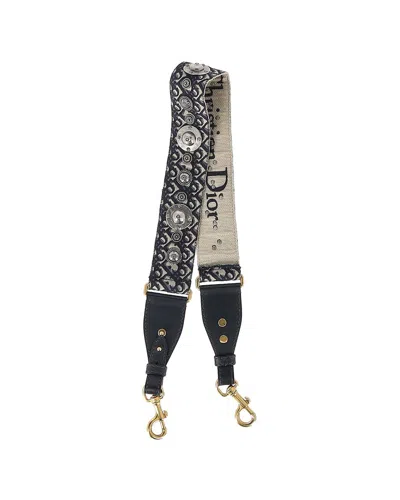 DIOR DIOR MULTICOLOR SHEEP LEATHER OBLIQUE MEDALLION BAG STRAP (AUTHENTIC PRE-LOVED)