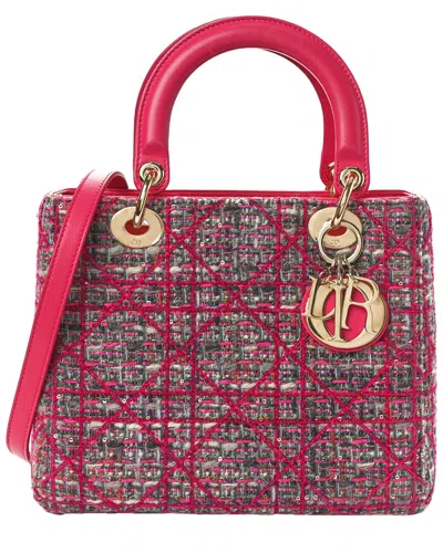 Dior Multicolor Tweed Medium Lady  (authentic Pre-loved)