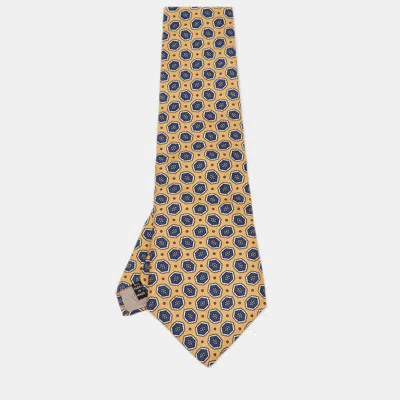 Pre-owned Dior Multicolor Vintage Printed Silk Traditional Tie