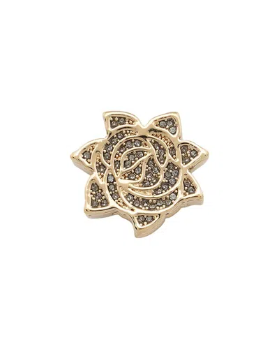 Dior My Abc Crystal Flower Badge (authentic Pre-loved) In Gold
