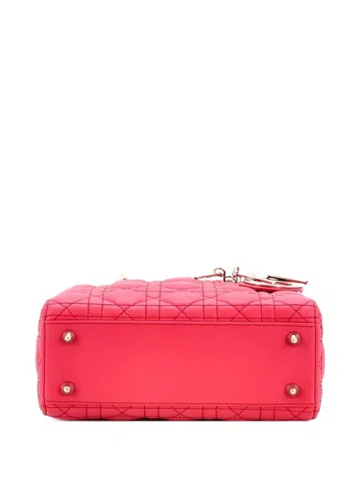 Pre-owned Dior My Abc Lady  Bag Cannage Quilt Lambskin Crossbody Bag In Pink