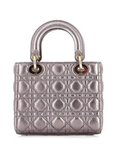 Pre-owned Dior My Abc Lady  Bag Metallic Cannage Quilt Leather Shoulder Bag