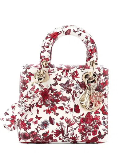 Pre-owned Dior My Abc Lady  Bag Printed Leather Small Satchel In Multi