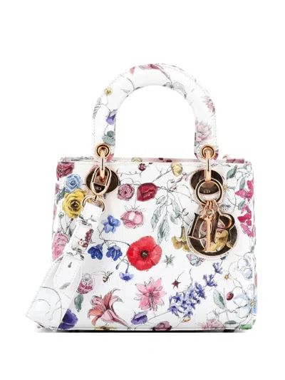Pre-owned Dior My Abc Lady  Bag Printed Leather Small Satchel In Multi
