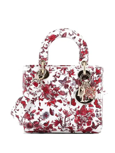 Pre-owned Dior My Abc Lady  Bag Printed Leather Small Satchel In Multi