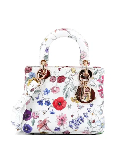 Pre-owned Dior My Abc Lady  Bag Printed Leather Small Satchel In Multi